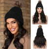 Wigyy Black Beanie Wig Hair Extensions - Effortless Glamor