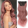 4pcs/set Long Wavy Hair Extensions Clip In Hair Extensions - Effortless Glamor