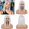 Ins Hot Mixed Dark Brown and Blonde Color Synthetic Wigs Short Straight Bob - Effortless Glamor