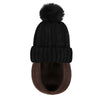 beanie Hat with Hair Extensions Cap Attached 9.5'' Straight Short Bob Hairpiece Wig - Effortless Glamor