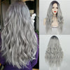 Long Gray Curly Wavy Mini Lace Wig For Women - Effortless Glamor