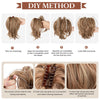 Synthetic Claw Clip In Ponytail Hair Extensions Diy Hairpiece Hair Bun - Effortless Glamor