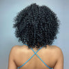 Short Black Kinky Curly Synthetic Lace Front Wigs