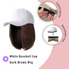 Black And White Baseball Cap Wig - Effortless Glamor