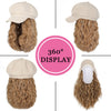 Newsboy Cap with 10 Inch Wavy Curly Hair Extensions for Women - Effortless Glamor