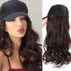 2022 Ins Hot Brown Black Wave Wig With Hat - Effortless Glamor