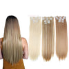 16 Clips Long Straight Hair Extensions - Effortless Glamor