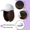 Short Hair Black And White Baseball Cap Wig - Effortless Glamor