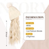 WigyyIns Hot Hat Hair Extension Long Wavy Curly White Hat Wig - Effortless Glamor