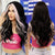 Ins Hot Women's Medium Part Long Curly Hair Big Wave Bangs Pick Dye Wig