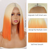 Ins Hot Ombre Blonde Pink Bob Mini Lace Wigs