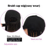 24inch Long Braiding Hair Baseball Cap Wig Box Braid wig - Effortless Glamor