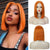 Ins Hot Orange Short Bob Mini Lace Front Wigs - Effortless Glamor