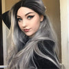 Ins Hot Long Wavy Mini Lace Front Gray Wigs - Effortless Glamor