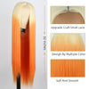 Ins Hot Long Blonde Orange Cosplay Mini Lace Wigs - Effortless Glamor