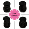 Wigyy Black Berets Cap with 8 Inch Wavy Curly Hat Wig - Effortless Glamor