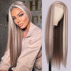 Long Straight Brown Mix Blonde Wigs for Women Middle Part Cosplay Wig - Effortless Glamor