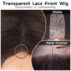 Brown Highlights Long Straight Hair Mini Lace Front Wig