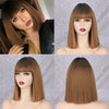 16 Colors ShortBob Wigs with Bangs - Effortless Glamor