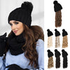 WigyyIns Hot Hat Hair Extension Long Wavy Curly Black Hat Wig - Effortless Glamor