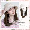 Summer Hat Wigs With Curly And Straight Hair - Effortless Glamor