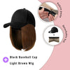 Black And White Baseball Cap Wig - Effortless Glamor