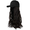 Ins Hot24" Long Curly Wavy Hairpiece Adjustable Baseball Cap Attached Natural Wig for Women Girls Bleach Blonde - Effortless Glamor