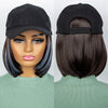 Synthetic Natural Wigs Hat Seamless Connection Hair Extension for Women Wigs Short Bob Baseball Cap Wig - Effortless Glamor