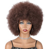 Afro Kinky Curly Wig Short Orange Fluffy Wigs with Bangs