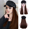 Octagon Cap Medium ToLong Straight Hair Wigs - Effortless Glamor