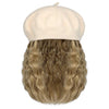 Wigyy Berets Cap with 8 Inch Wavy Curly Hat Wig - Effortless Glamor