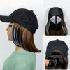 Synthetic Natural Wigs Hat Seamless Connection Hair Extension for Women Wigs Short Bob Baseball Cap Wig - Effortless Glamor