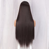 Long Straight Ombre Brown Synthetic Wigs Middle Part Wig Suitable For Party Use