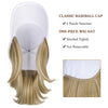 Ins Hot Baseball Cap with 14'' Hair Extensions Adjustable Wig - Effortless Glamor