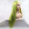 Grass Green Handmade Synthetic Lace Front Wigs Cosplay Party Use