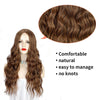 Ins Hot Brown Mixed Blonde Long Wavy Mini Lace Front Wigs - Effortless Glamor