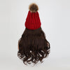 Knit Beanie Winter Hat with Removable Hair Hat Wig - Effortless Glamor