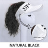 Ponytail Small Wave Baseball Cap Exposed Top Wig White Cap Wig - Effortless Glamor