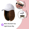 Black And White Baseball Cap Wig - Effortless Glamor