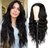 Ins Hot Women's Long Wavy Middle Part Heat ResistantMini Lace Wig