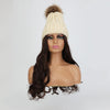 Knit Beanie Winter Hat with Removable Hair Hat Wig - Effortless Glamor