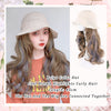 Summer Hat Wigs With Curly And Straight Hair - Effortless Glamor