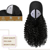 Ins Hot Baseball Cap with 16 Hair Extensions Adjustable Wig Hat Attached African Kinky Curly Hairpiece - Effortless Glamor