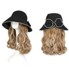 Summer Fashion Long Curly Hair Bow Hat Wig - Effortless Glamor