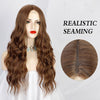 Ins Hot Brown Mixed Blonde Long Wavy Mini Lace Front Wigs - Effortless Glamor