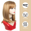 14 Inches Strawberry Blonde Straight Bob Wigs - Effortless Glamor