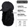 Newsboy Cap with 10 Inch Wavy Curly Hair Extensions for Women - Effortless Glamor