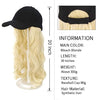 Black Baseball Cap Gold Big Wave Long Volume Wig - Effortless Glamor