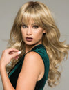 23 Inches Long Blonde Curly Wavy Wig - Effortless Glamor