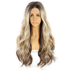 Women's Medium Parted Long Hair With Big Wavy Curls Before Lace